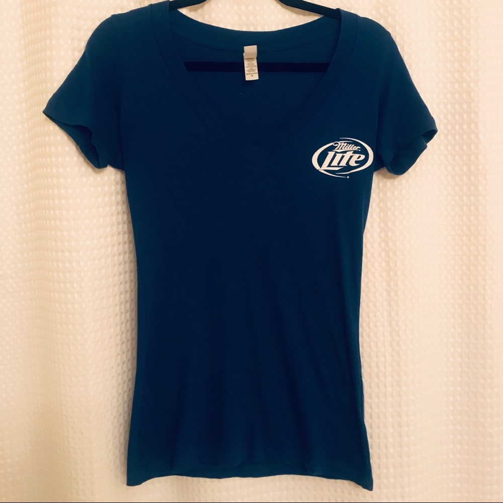 Miller Lite beer blue T-shirt